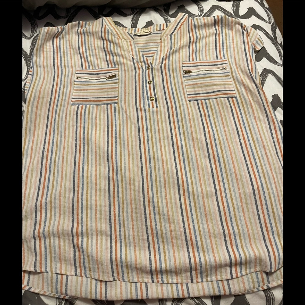 Plus size Striped Blouse